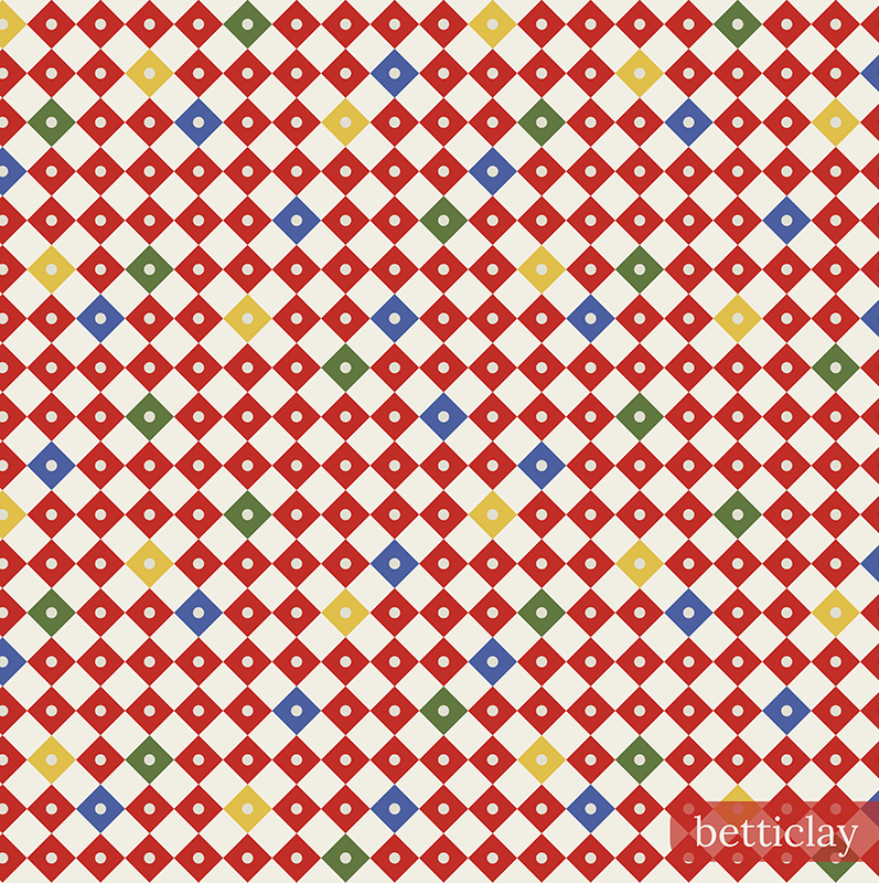 betticlay surface pattern design: seamless blender pattern:
Grandma's Kitchen collection, From the Forties colorway.