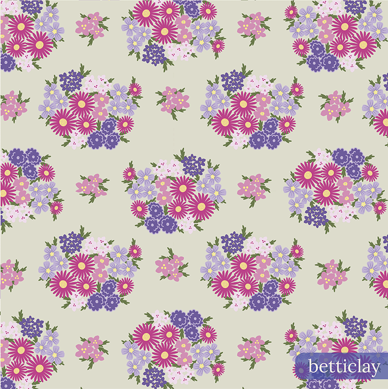 betticlay floral surface pattern from the Prairie Bouquet collection.
